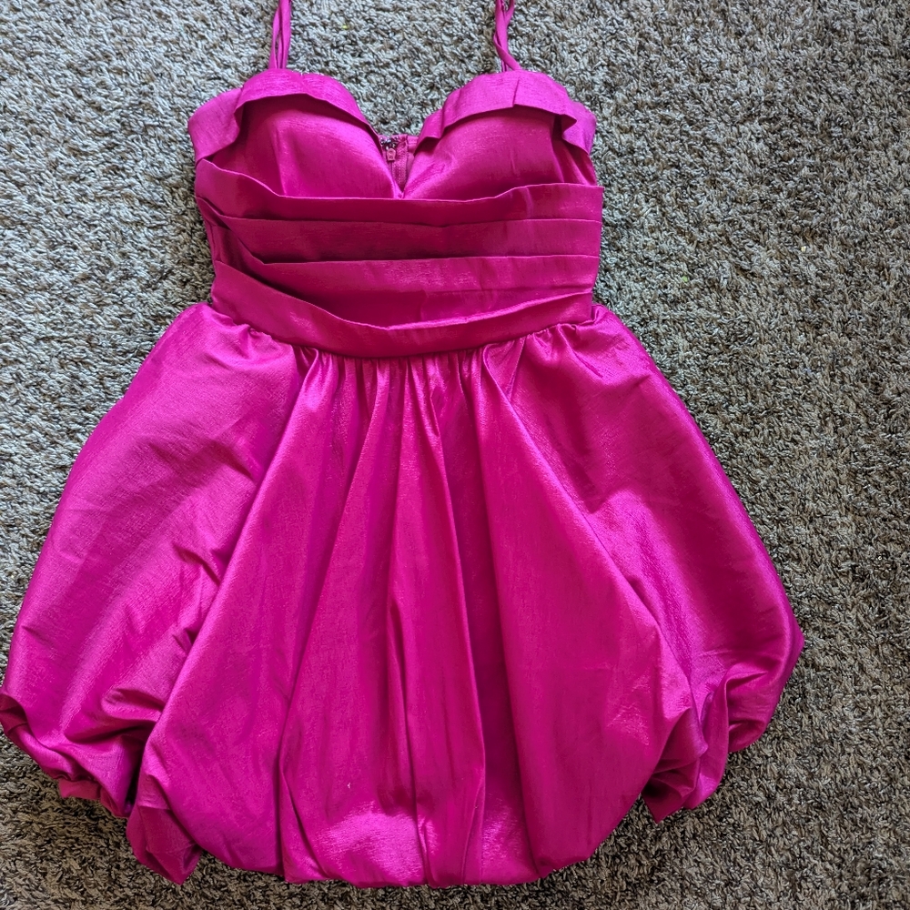 Women's Junior's Pink Party Graduation Church Easter Dress, Size Small
